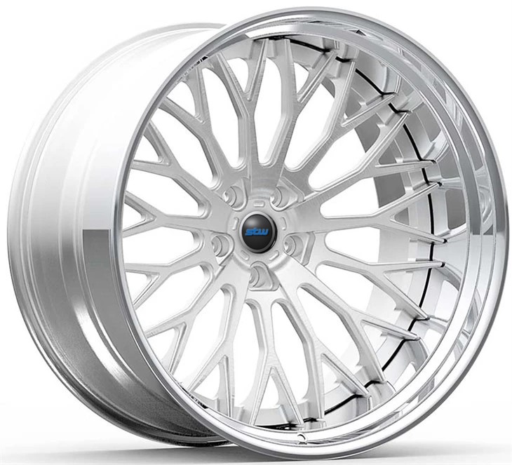 Custom 3-PC Forged Rims 20x9.5 And 21x12 Polished And Silver For Lamborghini Huracan
