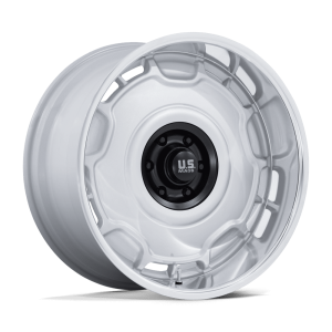 22″ U.S. MAGS WHEELS ARLINGTON UC146 SILVER WITH MATTE BLACK CENTER DIAMOND CUT LIP FINISH RIMS