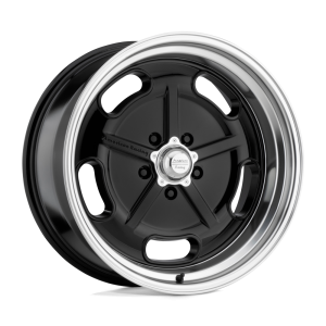 17″ AMERICAN RACING WHEELS VINTAGE VN511 SALT FLAT GLOSS BLACK DIAMOND CUT LIP RIMS