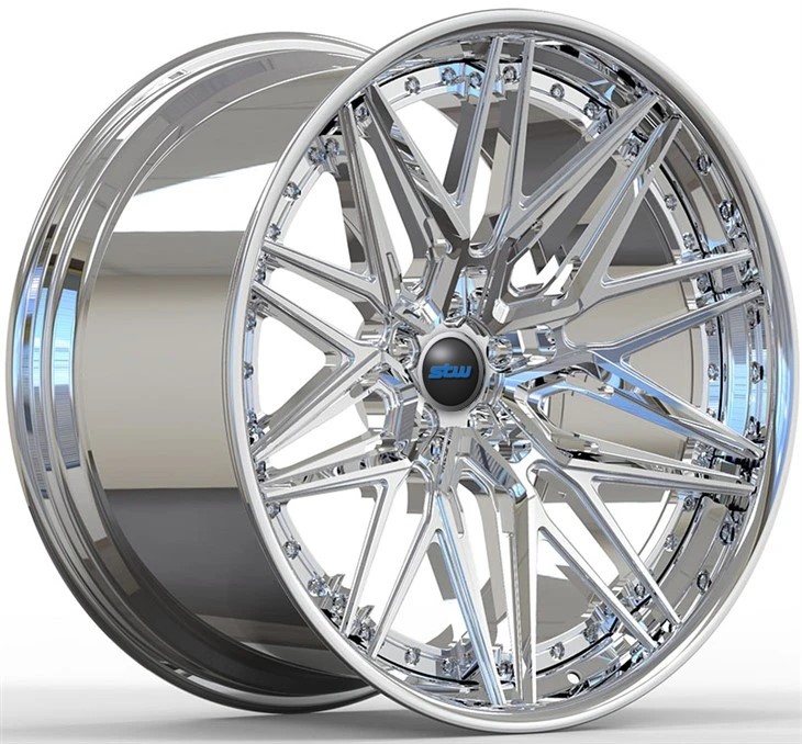 AMG GT63 4-Door Chrome Custom 2-Piece Forged Rims Of 22x11 And 22x12