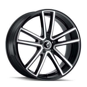 20″ KRAZE WHEELS KR190 LUSSO GLOSS BLACK MACHINED RIMS
