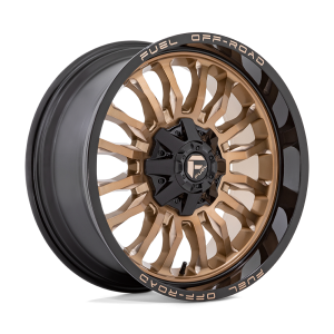 22″ FUEL WHEELS D797 ARC PLATINUM BRONZE BLACK LIP OFF-ROAD RIMS