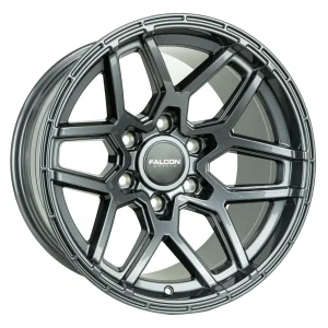 17″ FALCON OFF-ROAD WHEELS T9 ATLAS GLOSS GUNMETAL FINISH RIMS