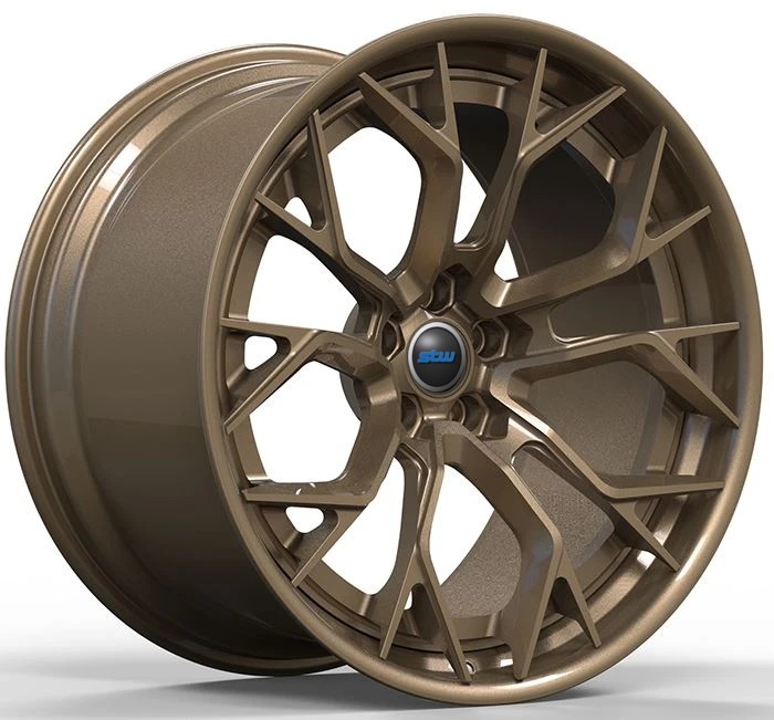 Custom 2-PC Forged Aluminum Alloy Rims Satin Bronze 19 20 21 22 23 Inch 5x114.3 For Ferrari 458 488