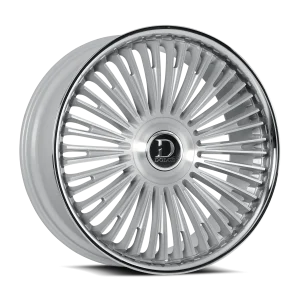 24″ DOLCE LUXURY RAZZO BRUSHED SILVER CHROME LIP FINISH RIMS