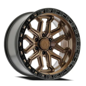22″ ARENA WHEELS CO A125 JACKAL SMOKED BRONZE CENTER GLOSS BLACK LIP OFF-ROAD RIMS