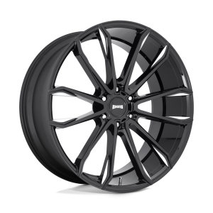 24″ DUB WHEELS CLOUT S252 GLOSS BLACK MILLED FINISH RIMS