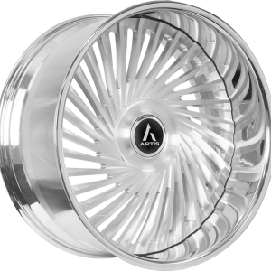 19″ ARTIS FORGED WHEELS JUICY-XL BRUSHED SILVER FACE CHROME LIP FINISH