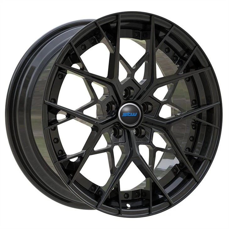 Audi RS3 Gloss Black Muti-Spoke Custom Forged Aluminum Alloy Rims 5x112 Staggered 19 And 20 Inches