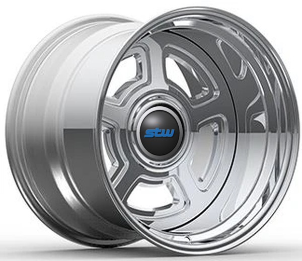 Custom 3-PC Rims 18X8 And 18X12 Polished For Dodge Charger 1968