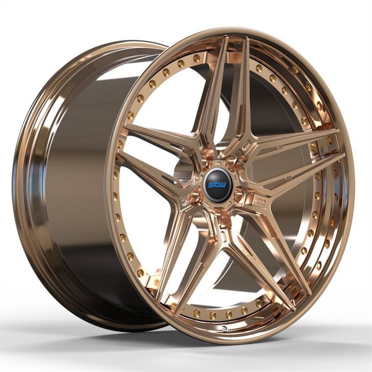 Alloy 812 Passenger Car Wheels 21x10 Front 22x12 Rear Staggered Forged 2 Piece Custom Rims