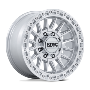 18″ KMC WHEELS KM557 VISTA GLOSS SILVER WITH MACHINED FACE FINISH RIMS