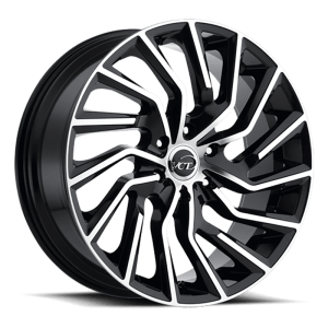22″ VCT WHEELS V81 BLACK MACHINED FINISH RIMS