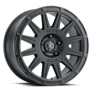 15″ ICON ALLOYS WHEELS RICOCHET SATIN BLACK CROSSOVER SUV RIMS
