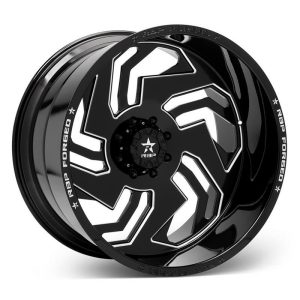 24×14″ RBP WHEELS 33RF JAGGER FORGED GLOSS BLACK MILLED FINISH RIMS ONLY 6×139/135 ET-76