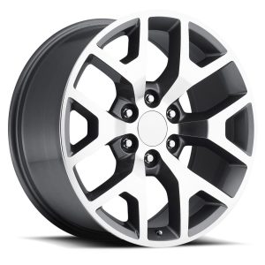 20″ FACTORY REPRODUCTION GMC SIERRA WHEELS FR 44 GRAY MACHINED FACE FINISH RIMS