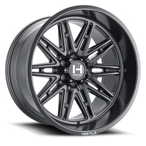22″ HOSTILE WHEELS H126 MANIAC SATIN BLACK FINISH RIMS