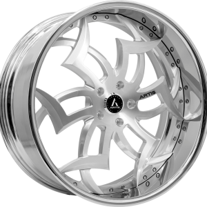 26″ ARTIS FORGED MEDUSA BRUSHED FACE CHROME LIP FINISH RIMS