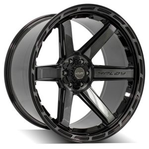 24″ 4PLAY WHEELS 4P63 BRUSHED BLACK RIMS
