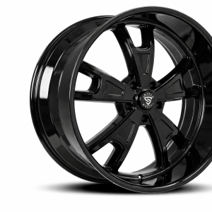 24″ SNYPER WHEELS VALKYRIE GLOSS BLACK FINISH RIMS
