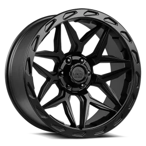 22″ LOCK OFF-ROAD WHEELS MATRIX MATTE BLACK MATTE BLACK RING FINISH RIMS