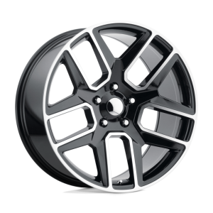 22″ PERFORMANCE REPLICAS WHEELS PR192 GLOSS BLACK MACHINED RIMS