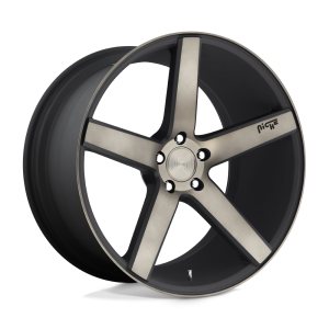 19″ NICHE WHEELS M134 MILAN BLACK MACHINED WITH DARK TINT FINISH RIMS