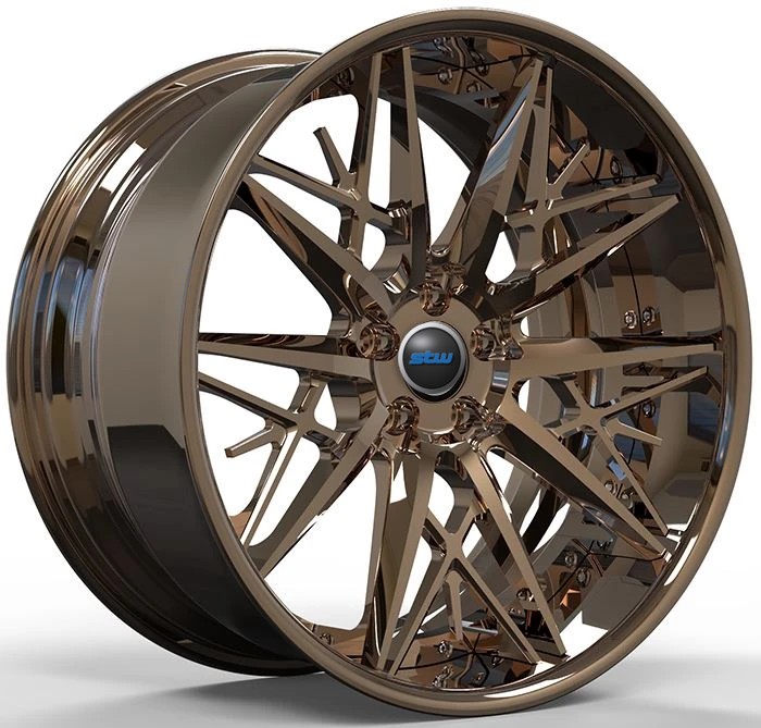 Multi-Spokes 23x11 2 Piece Forged Wheels Gloss Bronze Polished For Audi RS6