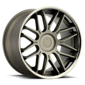 20″ BLAQUE DIAMOND WHEELS BD-27 MATTE BRONZE GLOSS BLACK LIP FINISH RIMS