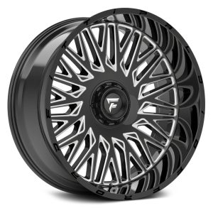20×12″ FITTIPALDI WHEELS FTC07BM GLOSS BLACK MILLED FINISH RIMS 6×139 6×135 ET-44 BUY 3 GET 1 FREE PROMO