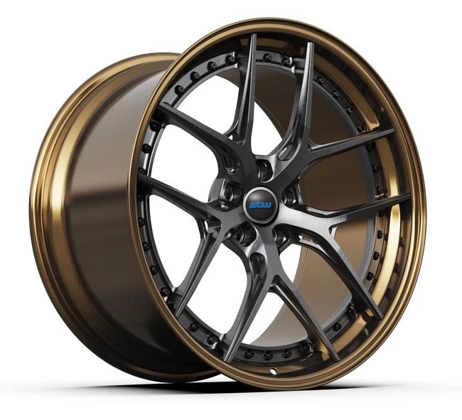 Center Brushed Dark Gun Metal Barrel Polished Bronze 5X112 Forged Wheels Rims 20 Inch For BMW X5 M