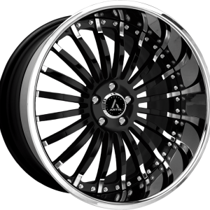 20″ ARTIS FORGED WHEELS CORONADO BLACK FINISH W/ CHROME TIPS