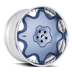 22″ FORGIATO WHEELS FIORE CHROME WITH DOUBLE BLUE TINTED FACE FORGED FINISH RIMS