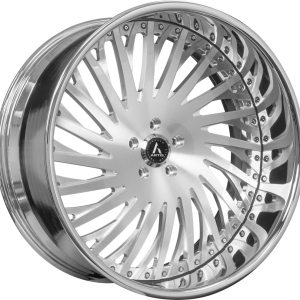 20″ ARTIS FORGED WHEELS JAX BRUSHED SILVER FACE CHROME LIP FINISH