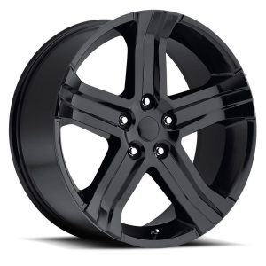 22″ FACTORY REPRODUCTION DODGE RAM RT WHEELS FR 69 GLOSS BLACK FINISH RIMS