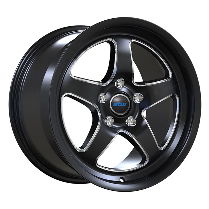 5-114.3 Car Rims 19x12 Gloss Black Windows Milled for Ford Mustang