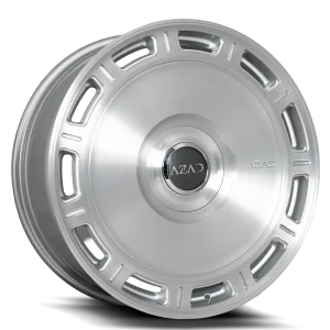 22″ AZAD WHEELS AZV05 BRUSHED SILVER FLOATING CAP FINISH RIMS