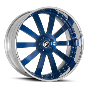 20″ FORGIATO WHEELS CONCAVO-ECL GLOSS MIDNIGHT BLUE FACE WITH CHROME LIP FORGED FINISH RIMS