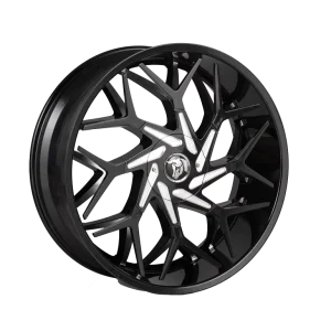26″ DIABLO WHEELS MAGNEETO BLACK MILLED FACE FINISH RIMS