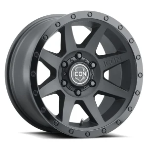 18″ ICON ALLOYS WHEELS REBOUND DOUBLE BLACK OFF-ROAD RIMS