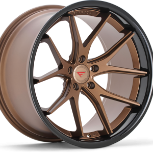20″ FERRADA WHEELS FR2 MATTE BRONZE GLOSS BLACK LIP FINISH RIMS