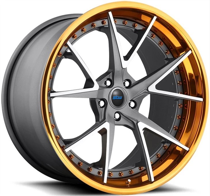Hyper Silver Car Rims For X5/X6 Color Customized 21 Inch 1 Piece Forged Alloy Rims