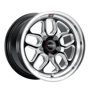 15″ WELD LAGUNA DRAG GLOSS BLACK MILLED