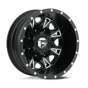 17″ FUEL WHEELS D513 THROTTLE DUALLY MATTE BLACK MILLED FINISH OFF-ROAD RIMS