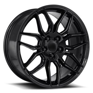 20″ FACTORY REPRODUCTIONS WHEELS FR 401F C8 Z06 CORVETTE GLOSS BLACK FINISH RIMS