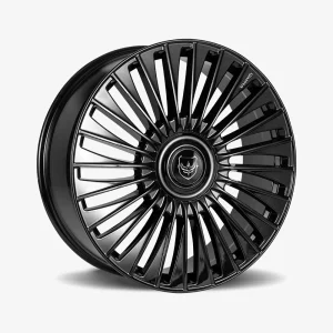 22″ GIANNA WHEELS LUSSO GLOSS BLACK FINISH RIMS