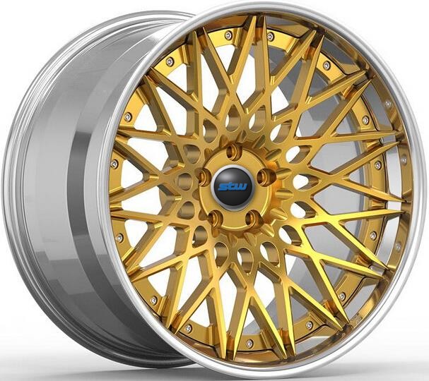 Gold 3 Piece forged Wheel Rims