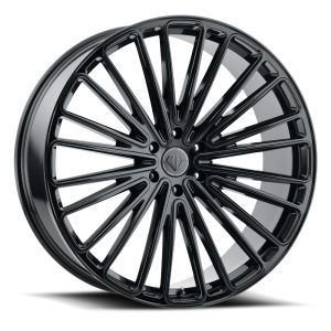 22″ BLAQUE DIAMOND WHEELS BD-716 GLOSS BLACK FINISH RIMS