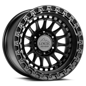 17″ LOCK OFF-ROAD WHEELS MOJAVE MATTE BLACK MATTE BLACK RING FINISH RIMS 6X139 ET00