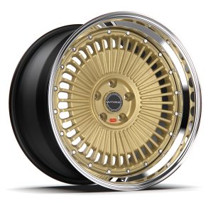 19″ MV FORGED WHEELS HS40 HERITAGE SERIES BRONZE CENTER POLISHED LIP FINISH